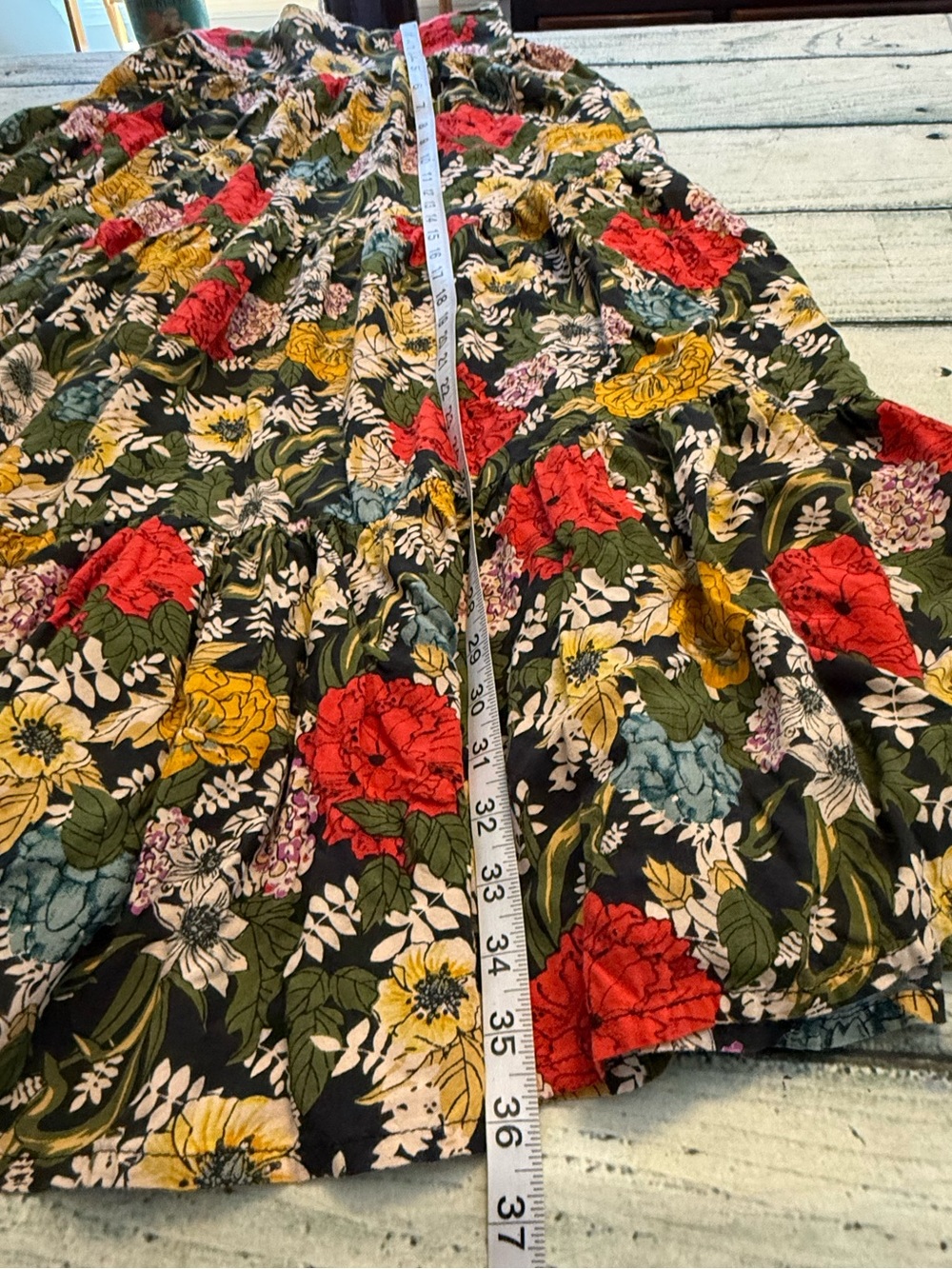 Natural Life Hanna Convertible Maxi Skirt - Black Red Poppy. S - Picture 8 of 9
